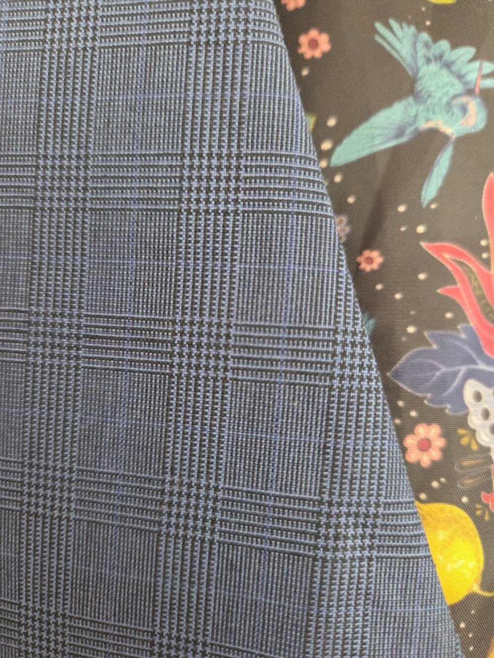 Blue Tailored Vest – Floral Lining | Classic with a Fun Twist - Picture 3 of 10